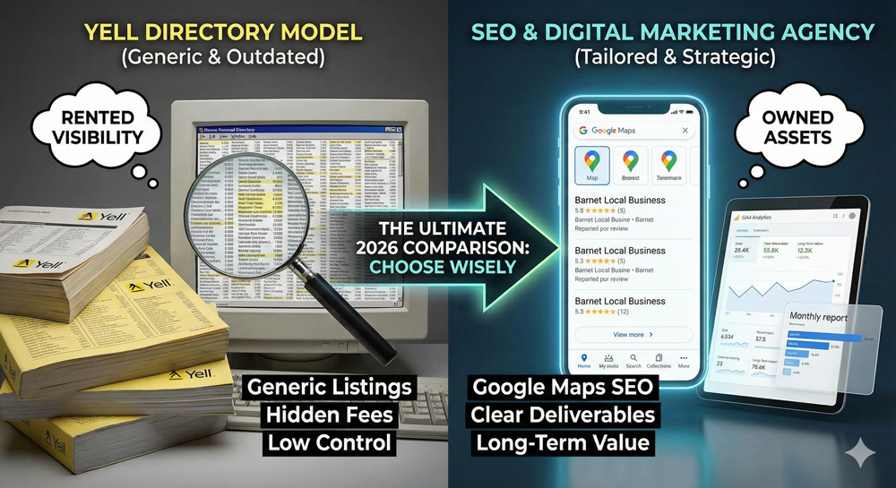 SEO & Digital Marketing Agency vs Yell