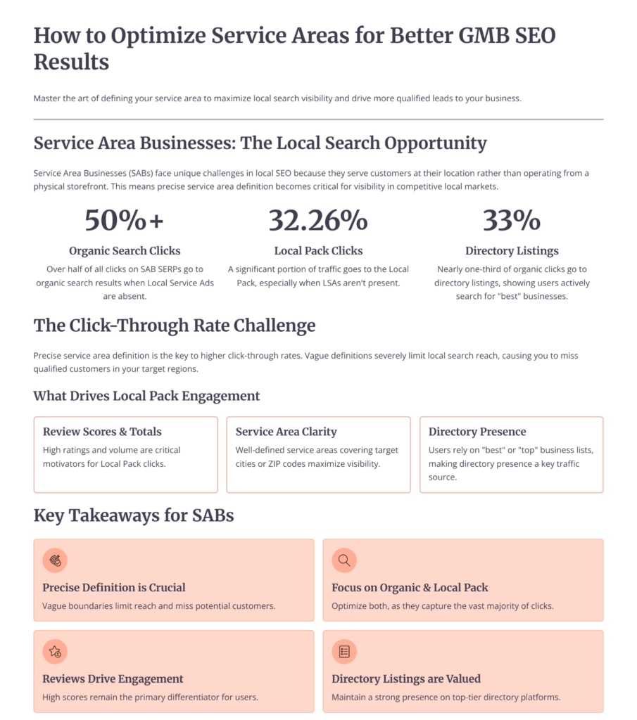 How to Optimize Service Areas for Better GMB SEO Results